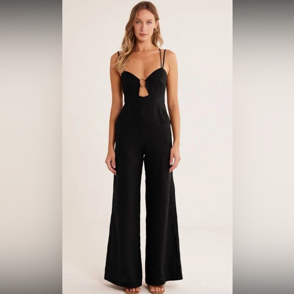Rumer The Label Black Linen Jumpsuit